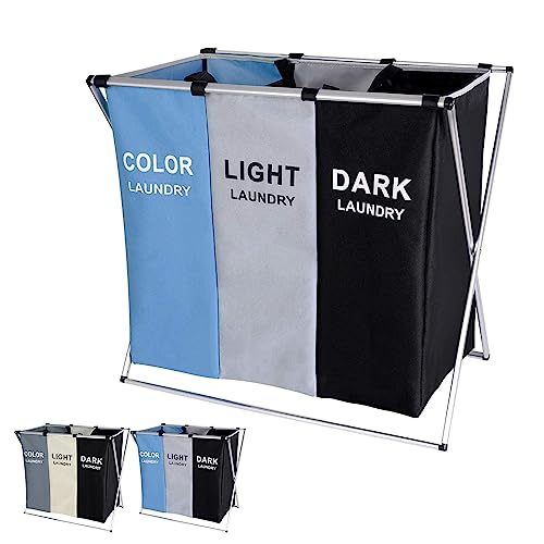 WELIKERA Dirty Clothes Basket 2 Compartments Black | Pay Up to 24 Months