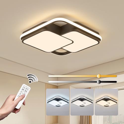 Dopwii Modern Ceiling Light, Sputnik Candeliers 8 Lights, Semi Flush Mount Pendant Lamp, Ceiling Light for Home Lamp, Dining Room, Bedroom and Kitchen (Black)