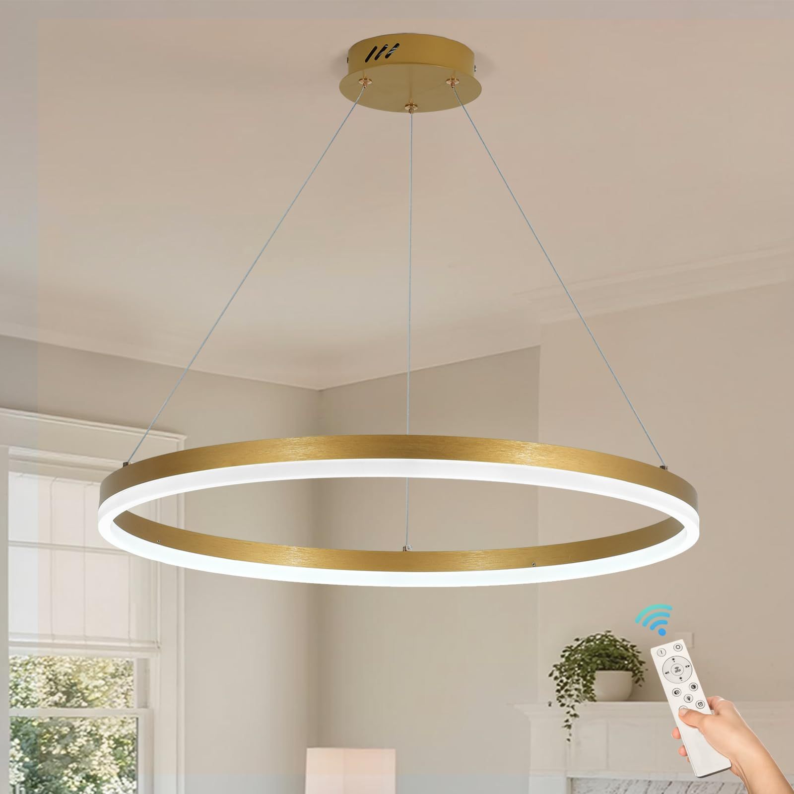 Dopwii Glass Sphere Ceiling Lamp, Modern Sputnik Chandelier with Adjustable Cable, Semi Flush Mount Pendant Light for Bedroom, Dining Room and Kitchen, E26/E27 Base (Black)