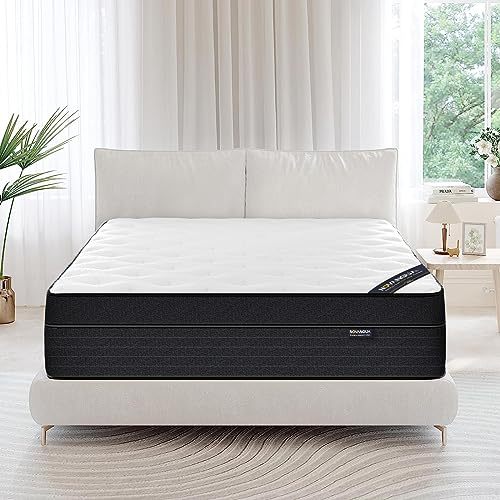 LOKOOY Memory Foam Mattress 28cm, Double Mattresses with Cooling Gel, Medium Firmness Mattress in Box, Pressure Relief, Without Fiberglass (King)