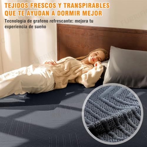 LOKOOY 20cm Memory Foam Double Mattress, Back Pain Mattress, Cooling Copper Gel Bed in a Box, Therapeutic Medium Firmness, Ergonomic Support, 135x190cm, Black