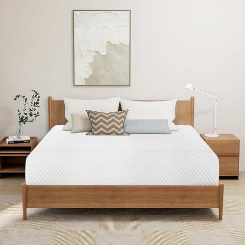 LOKOOY Memory Foam Double Mattress, Double Mattresses with Cooling Gel, Medium Firm Double Mattress in Box, Pressure Relief, Without Fiberglass, 135x190 cm (25CM)