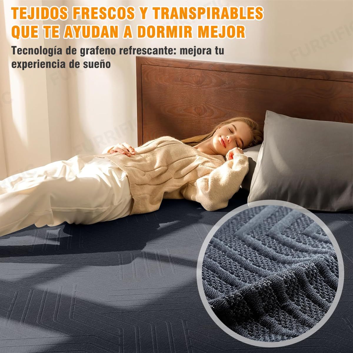 LOKOOY 20cm Memory Foam Double Mattress, Back Pain Mattress, Cooling Copper Gel Bed in a Box, Therapeutic Medium Firmness, Ergonomic Support, 135x190cm, Black