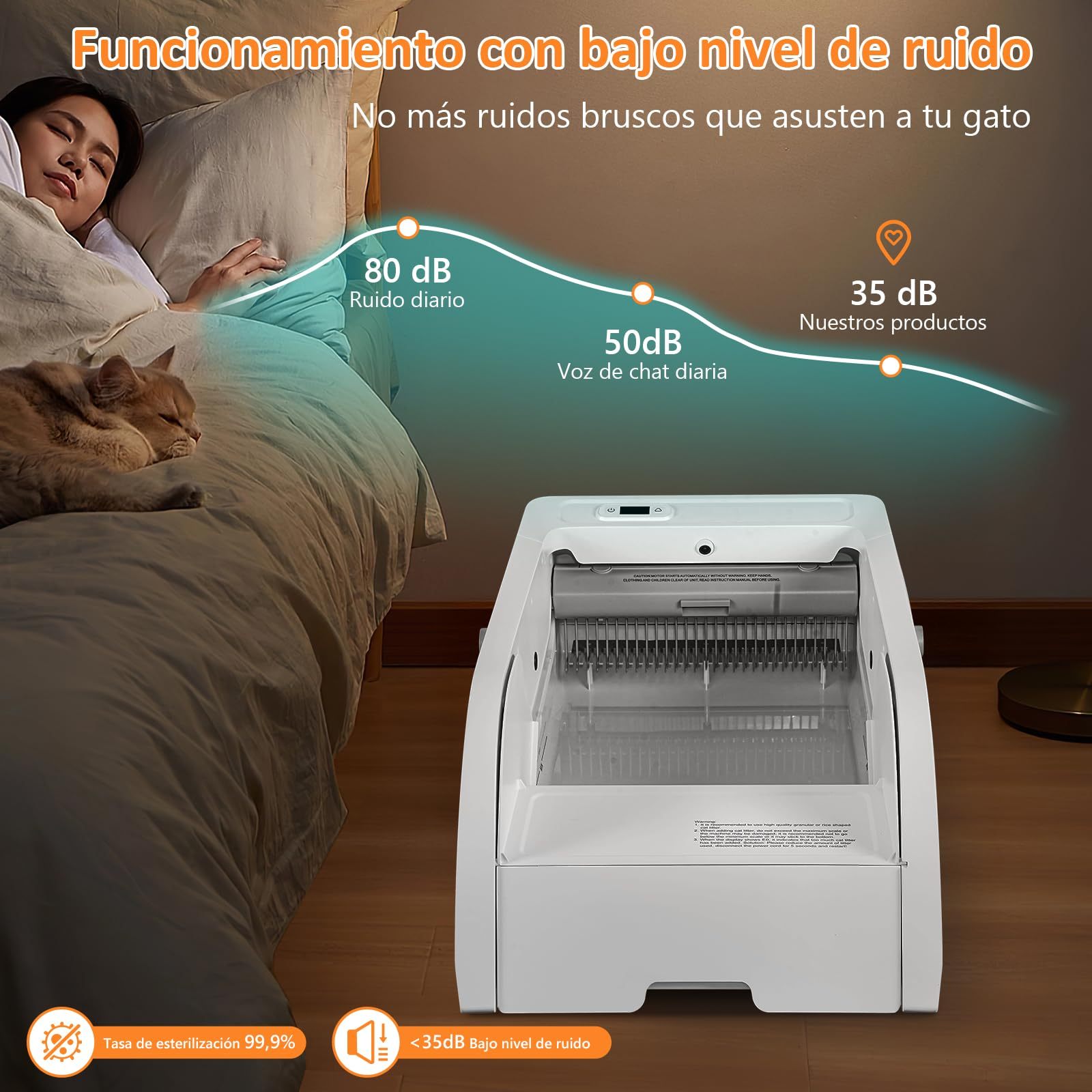 Self-Cleaning Litter Box, Upgraded Automatic Cat Litter Box with App Control, Open Design Entices Cats Immediately, Monitor and Call Your Cat Remotely