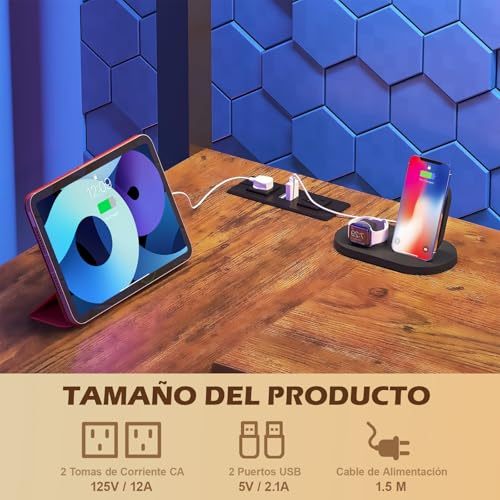 FURRIFIC Bunk Bed with L-Desk and Wardrobe, Metal Ladder Loft Bed with Drawers, LED and USB Ports, for Teens or Small Spaces (Single)