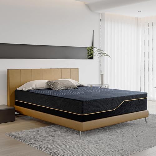 LOKOOY Memory Foam Mattress 28cm, Double Mattresses with Cooling Gel, Medium Firmness Mattress in Box, Pressure Relief, Without Fiberglass (King)