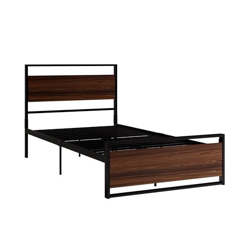 WELIKERA Bed Frame with 2 Drawers, King Bed Headboard Base with Led Lights, Bed Base with Headboard USB Charging Station and Storage Space, King Bed Bed Frame Easy Assembly