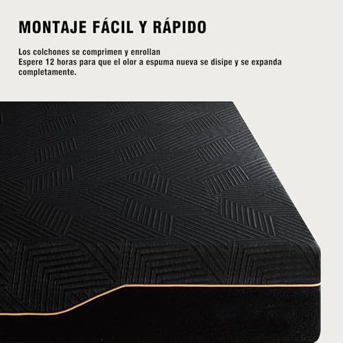 LOKOOY Memory Foam Mattress 28cm, Double Mattresses with Cooling Gel, Medium Firmness Mattress in Box, Pressure Relief, Without Fiberglass (King)