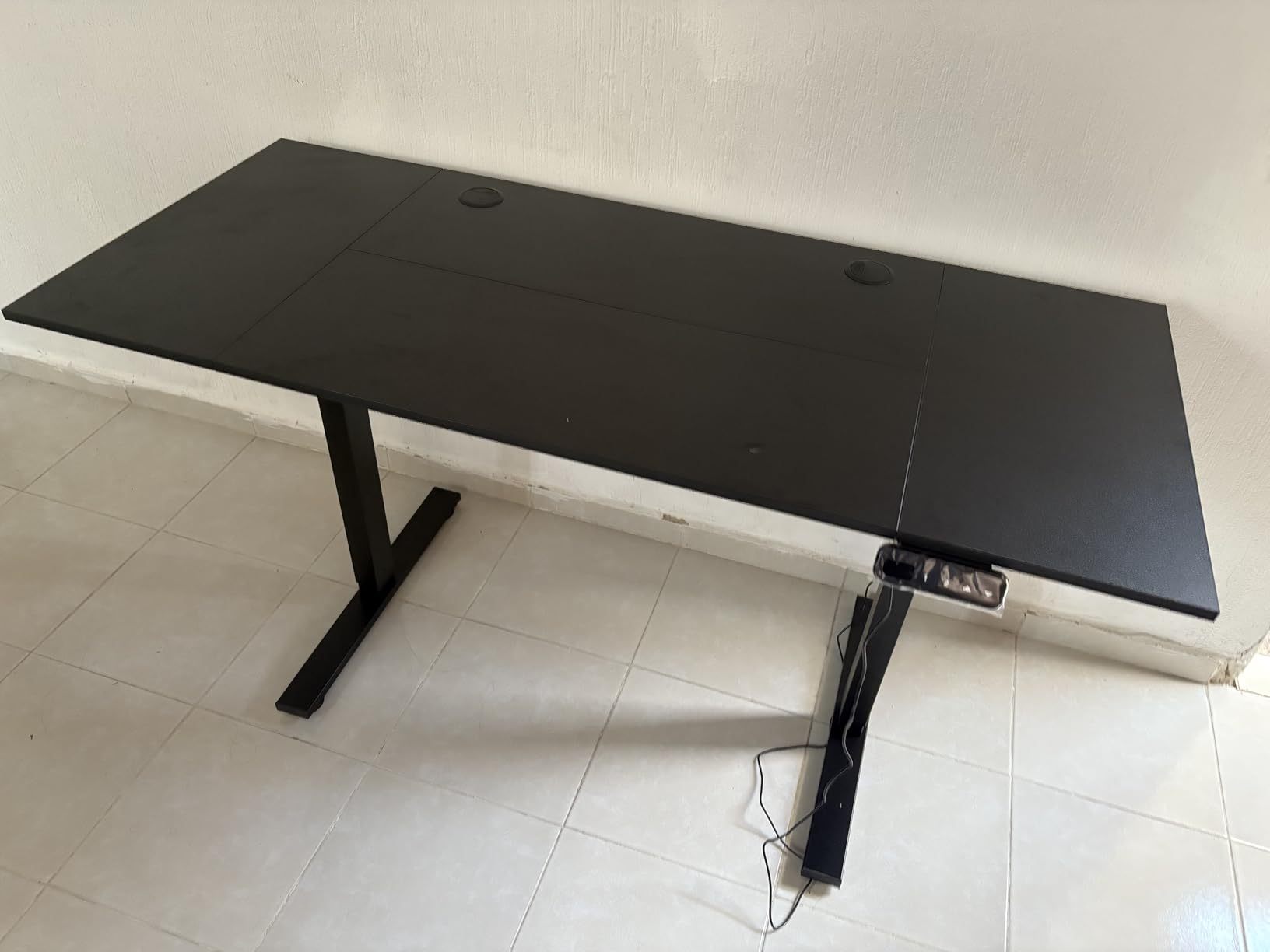FURRIFIC Electric Lifting Desk, Height Adjustment with Memory (Black, 140X60CM)