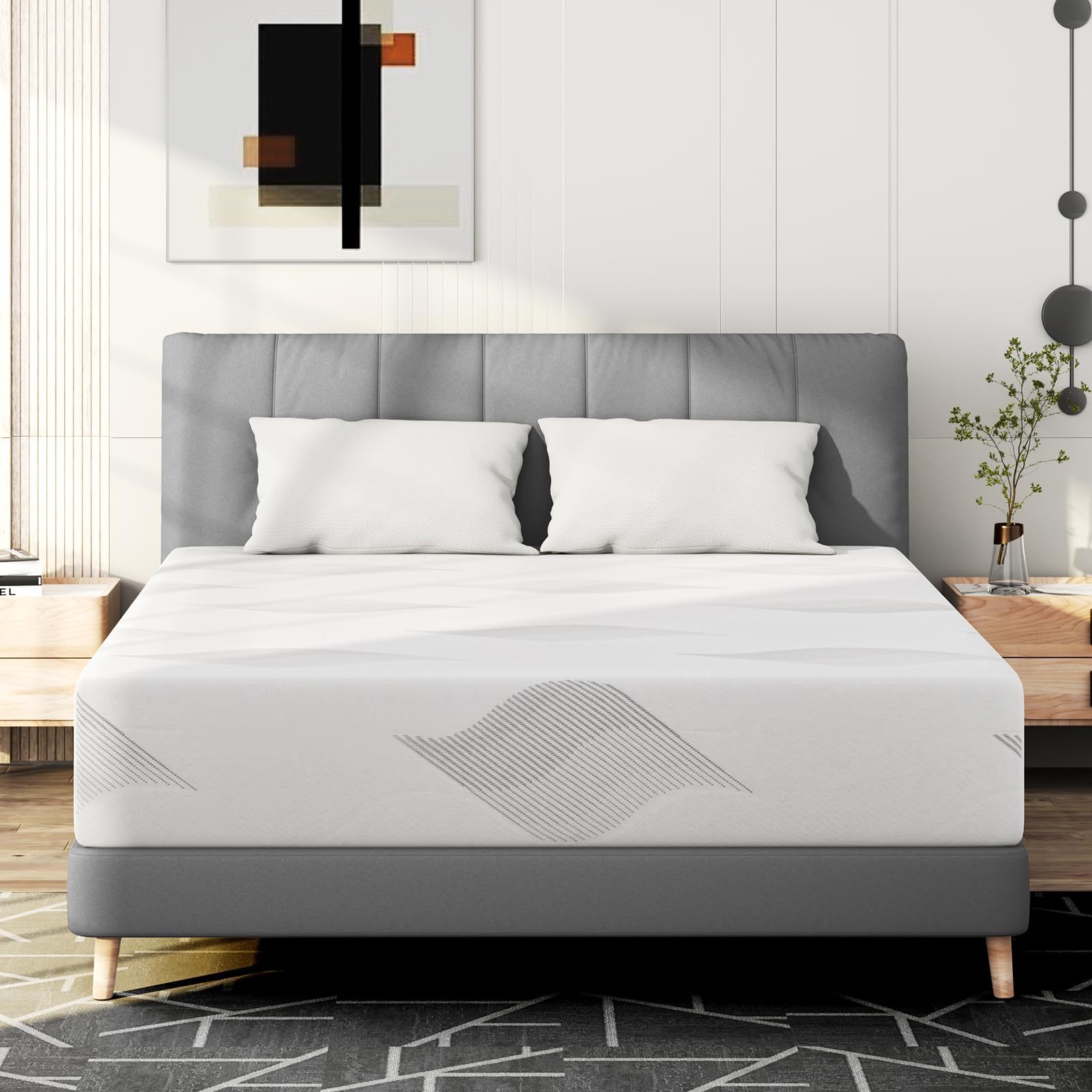 WELIKERA Single Mattress 16cm Memory Foam with Cooling Gel, Medium Firmness, Pressure Relief, Removable Washable Cover, No Fiberglass, Single Mattresses in Box