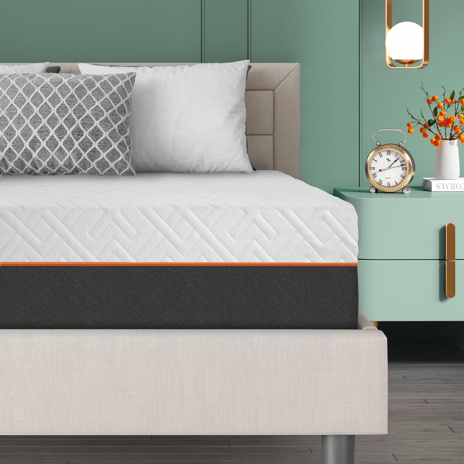 WELIKERA Single Mattress 16cm Memory Foam with Cooling Gel, Medium Firmness, Pressure Relief, Removable Washable Cover, No Fiberglass, Single Mattresses in Box