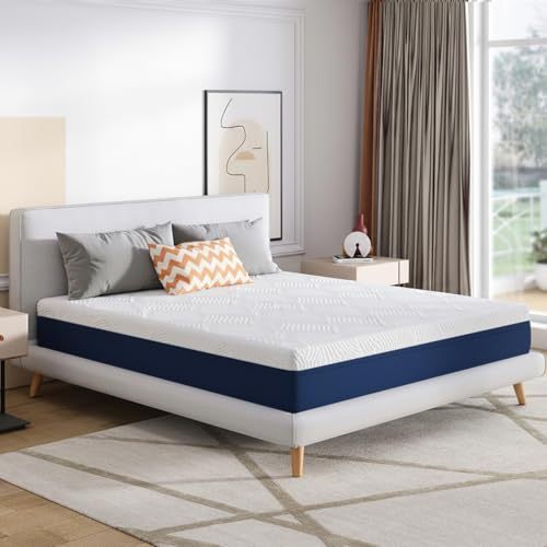 WELIKERA Memory Foam Double Mattress with Cooling Gel 25 cm – Back Pain Relief, Cool Sleep, CertiPUR-US Certified, Removable Cover without Fiberglass