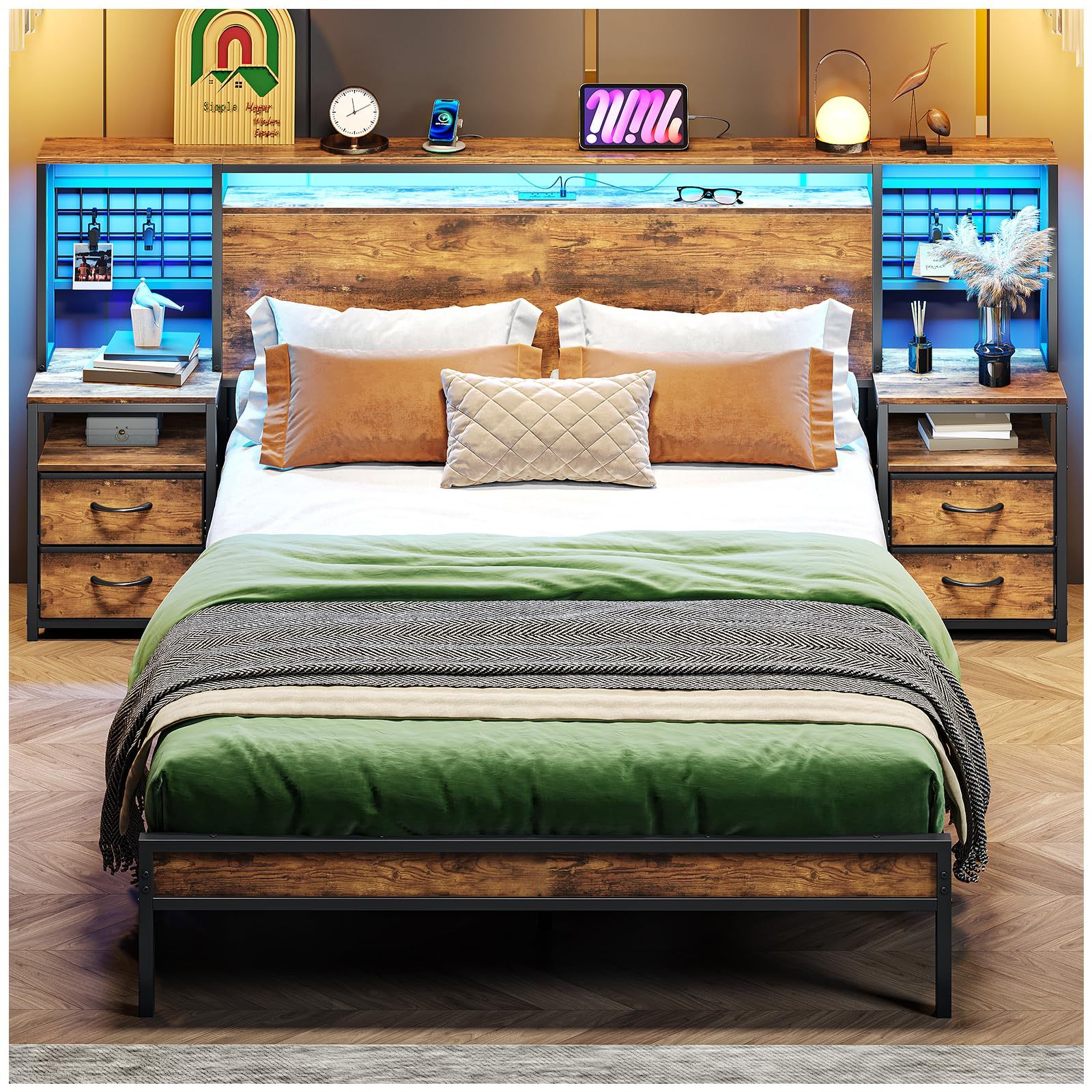 FURRIFIC Double Mattress 25cm, Memory Foam Double Mattress with Cooling Gel, Zero Motion Transfer, Ergonomic Support, Breathable and Packed in Box