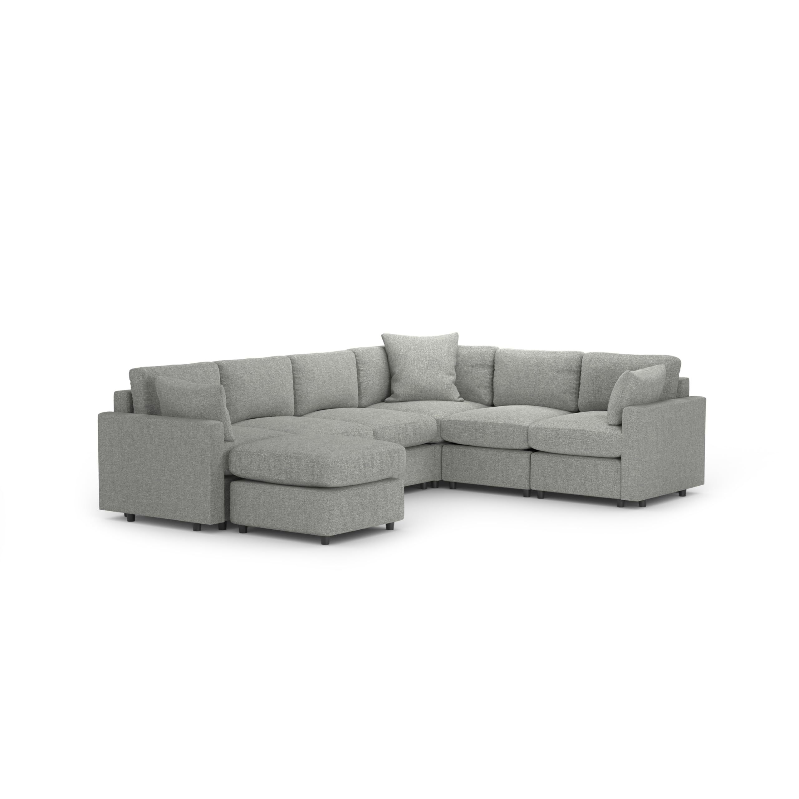 FURRIFIC Double Sofa Bed 2 in 1 with 2 Pillows, Armchair and Convertible, Single Sofa Bed, Machine Washable, No Assembly Needed Ergonomic Support and Softness Home, Living Room, Bedroom (Grey)