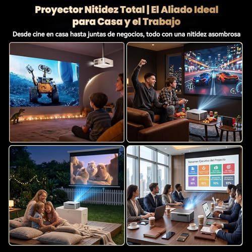 KACOTA 【Auto-adjustment/3000ANSI】 P7 Pro 4K Projector, Android System, 2+32GB Memory, Gamer/Home Theater Projector (Latency <18 ms), 300 Inch, WiFi 6, RJ45, Bluetooth 5.2, Compatible with iOS/Android/PC/PS5