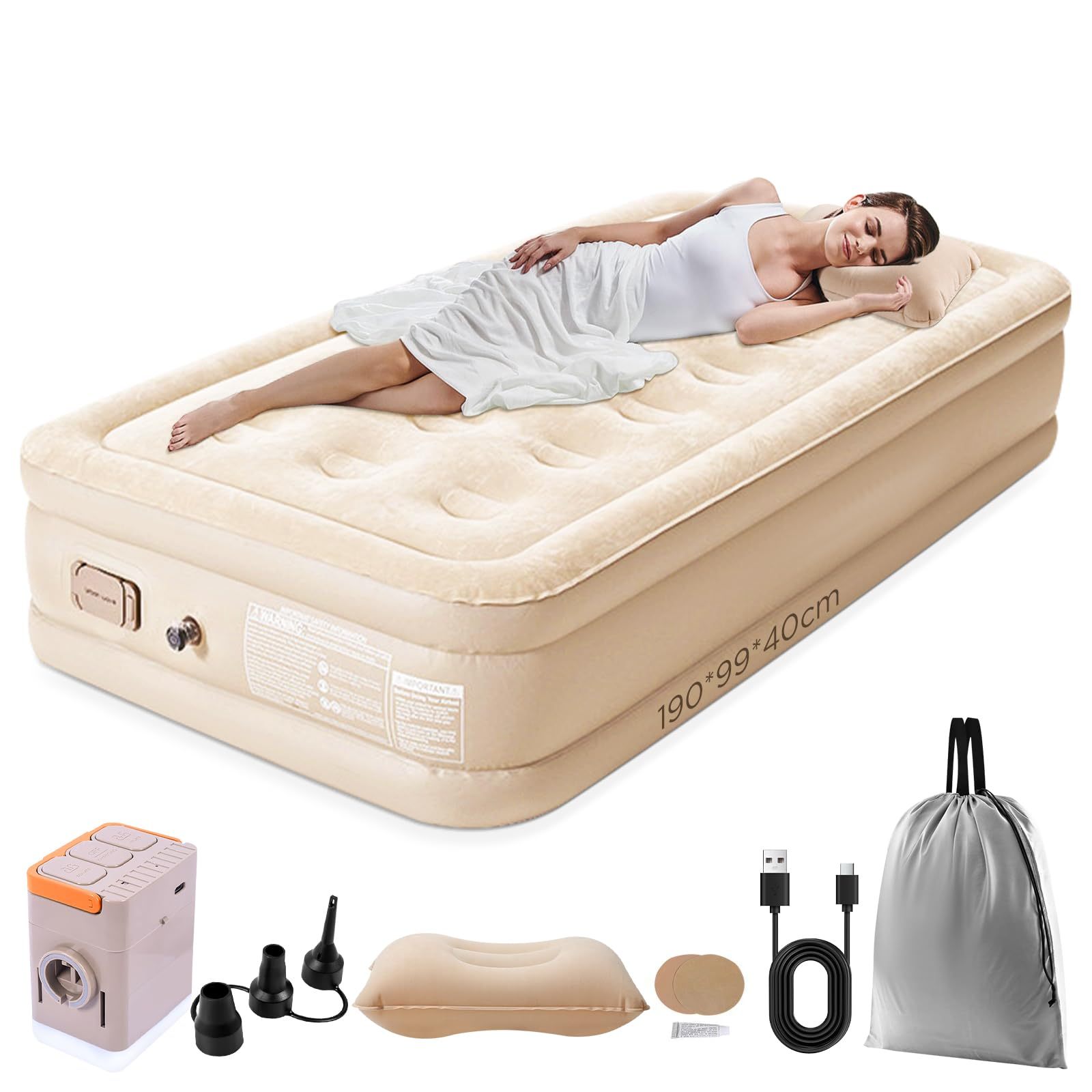 SAFONUS Memory Foam King Size Mattress 20CM, Back Pain Mattress, Cooling Copper Gel Bed in a Box, Therapeutic Medium Firmness, Ergonomic Support, 200x190cm, Black