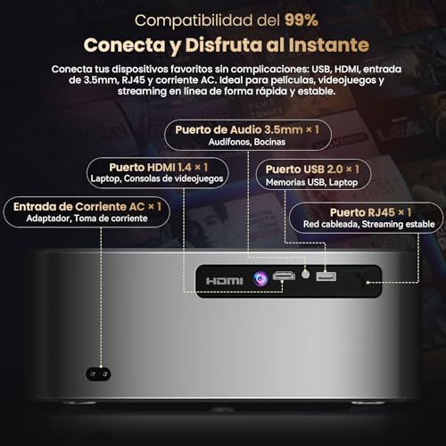 KACOTA 【Auto-adjustment/3000ANSI】 P7 Pro 4K Projector, Android System, 2+32GB Memory, Gamer/Home Theater Projector (Latency <18 ms), 300 Inch, WiFi 6, RJ45, Bluetooth 5.2, Compatible with iOS/Android/PC/PS5