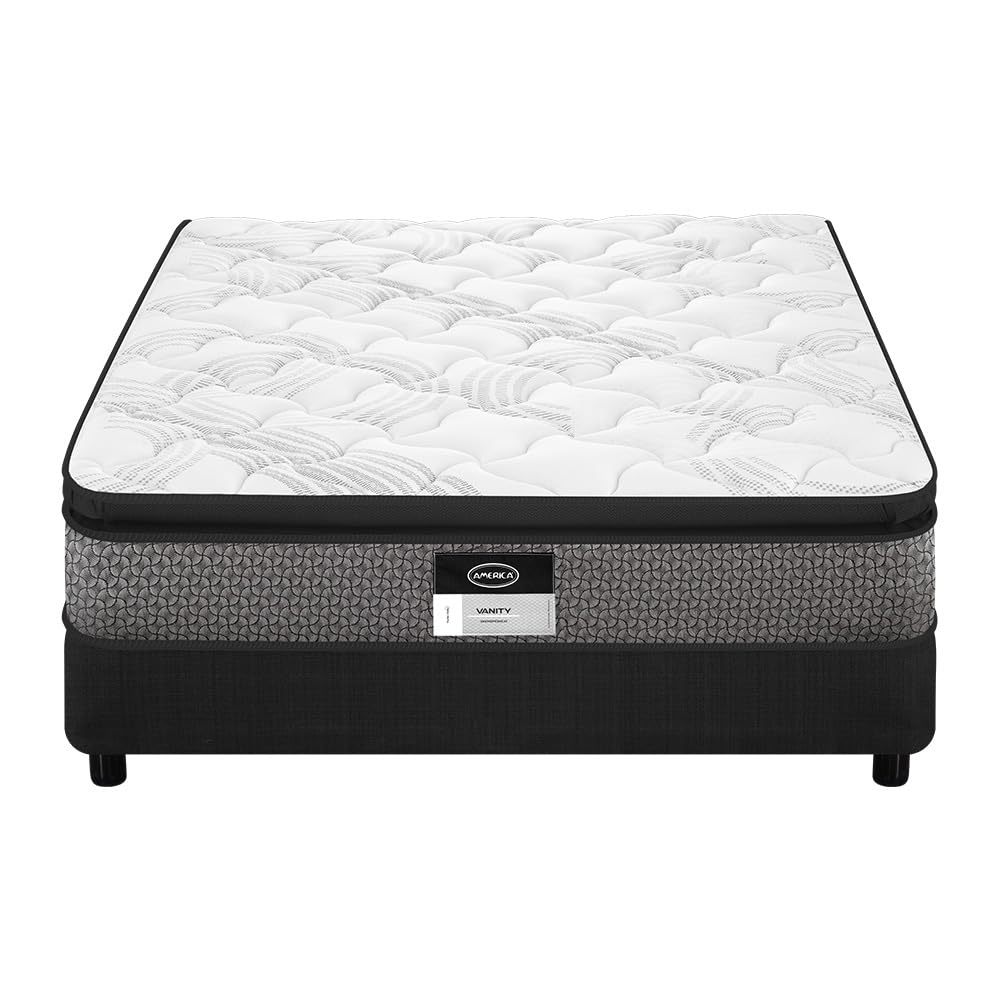 SAFONUS Memory Foam King Size Mattress 20CM, Back Pain Mattress, Cooling Copper Gel Bed in a Box, Therapeutic Medium Firmness, Ergonomic Support, 200x190cm, Black