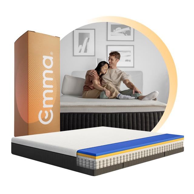 SAFONUS Memory Foam King Size Mattress 20CM, Back Pain Mattress, Cooling Copper Gel Bed in a Box, Therapeutic Medium Firmness, Ergonomic Support, 200x190cm, Black