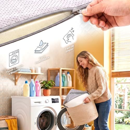Baby Crib Mattress, 15cm High Density Sponge Foam Boxed Mattress, Medium Firmness, Waterproof and Breathable, Machine Washable Cover, 120 * 60CM