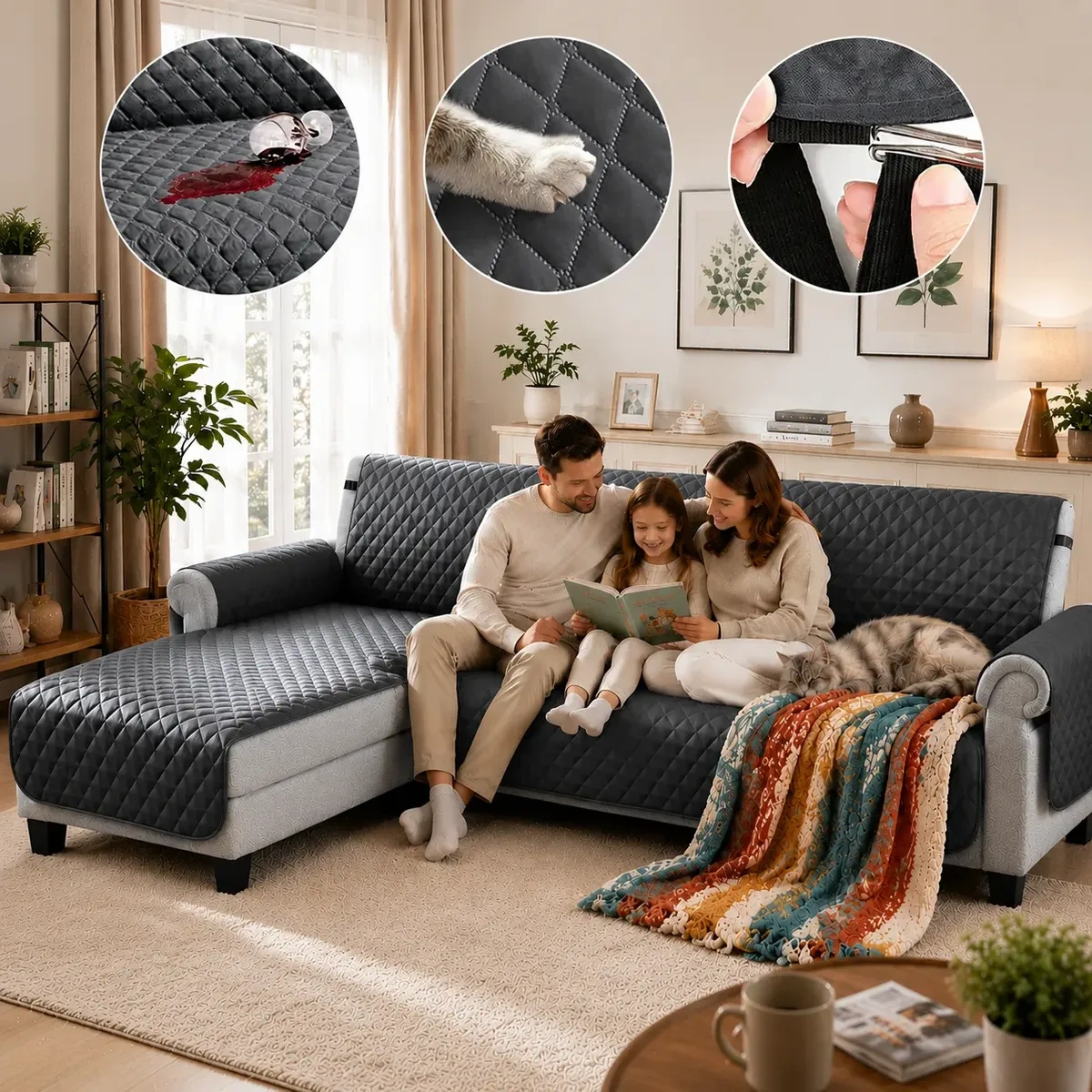 Protector Covers Living Room High Quality L-Shaped Sofa Cover