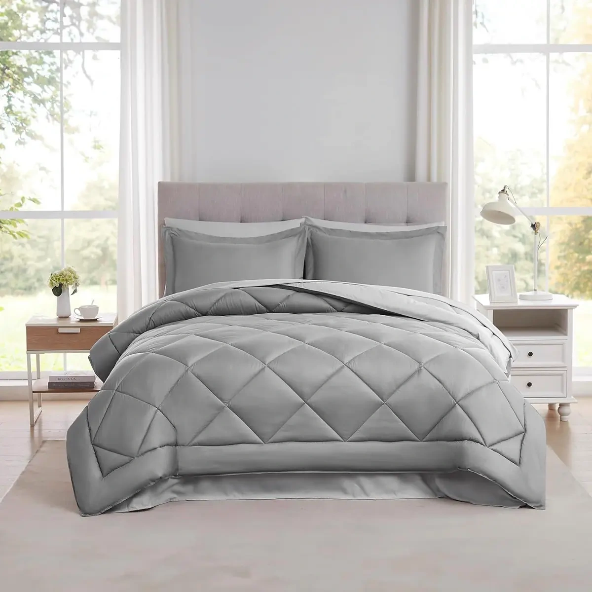 Set 7 Pieces Double Duvet Covers Pillowcases Sheets
