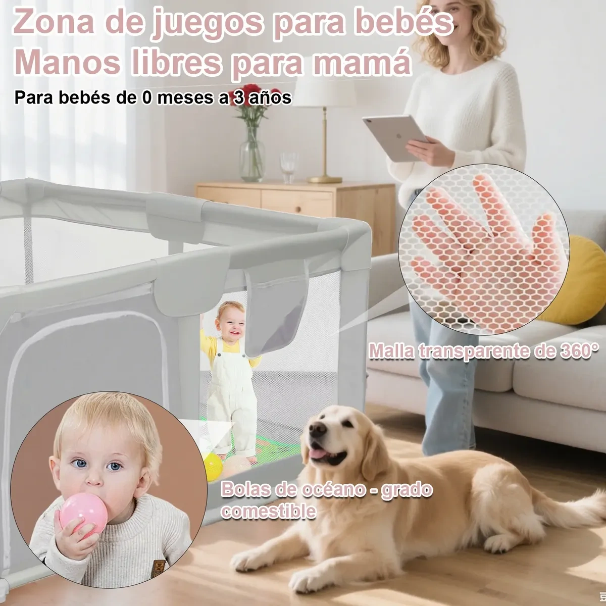 Baby Playpen 1.2m x 1.2m Playpen for Children Babies