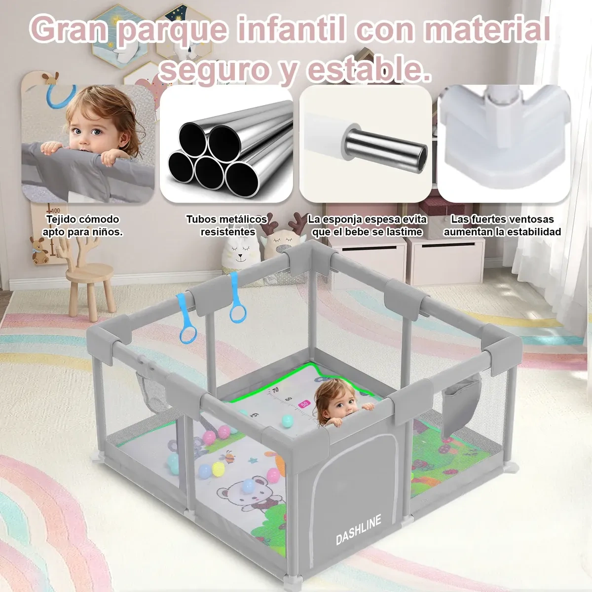 Baby Playpen 1.2m x 1.2m Playpen for Children Babies
