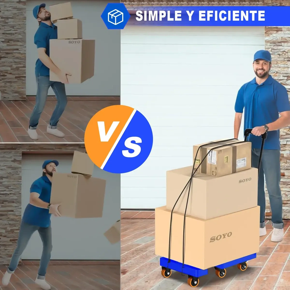 Foldable and Retractable Portable Cart, 200 Kg Capacity