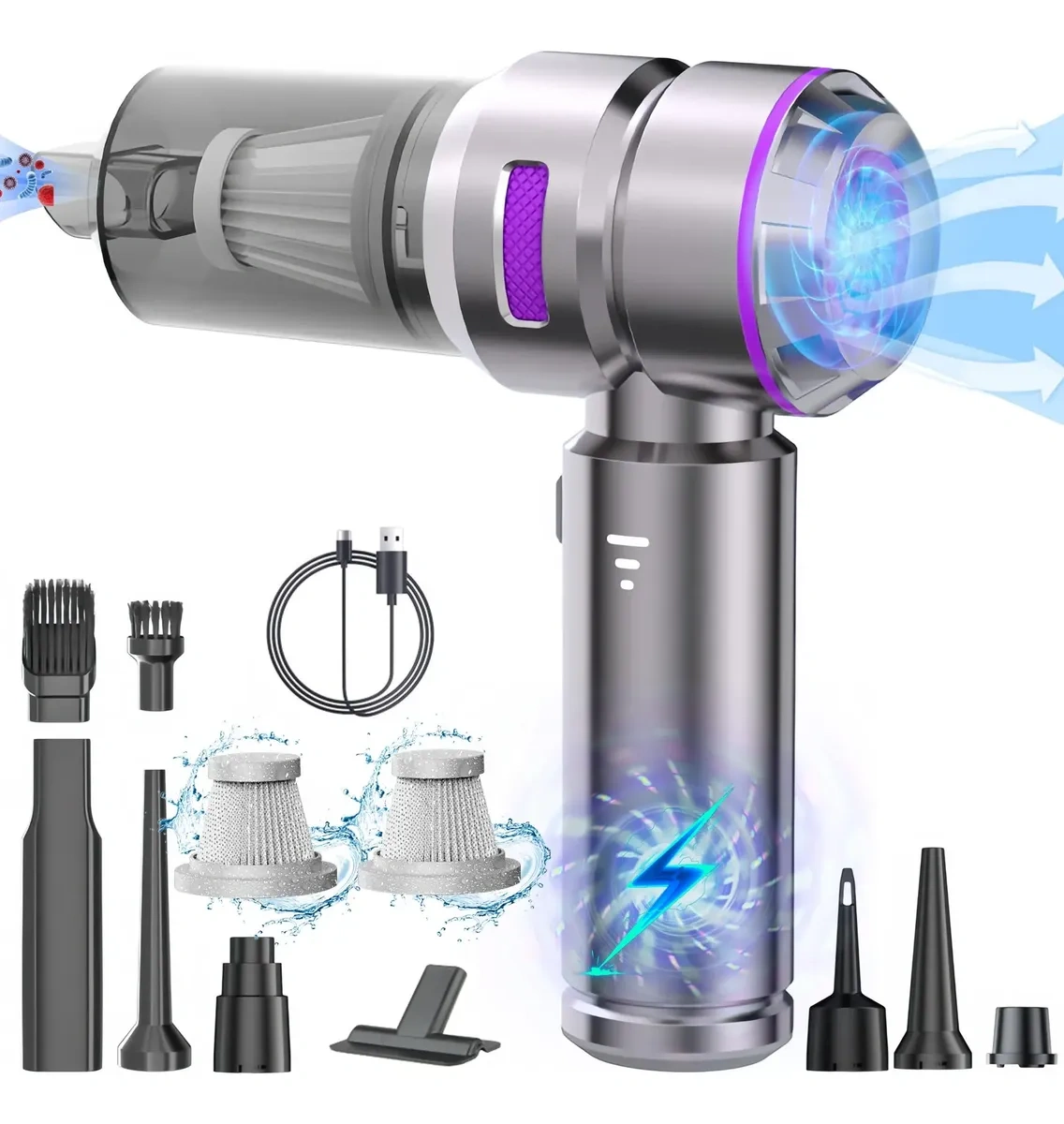 4in1 Wireless Portable Handheld Vacuum Cleaner for Car and Home