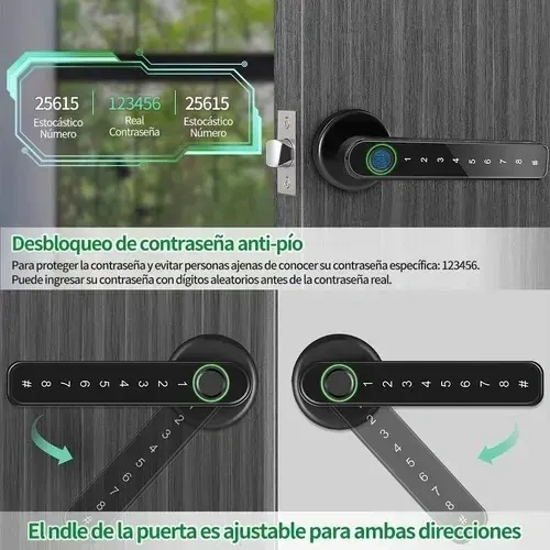 Smart Door Handle Biometric Fingerprint Lock