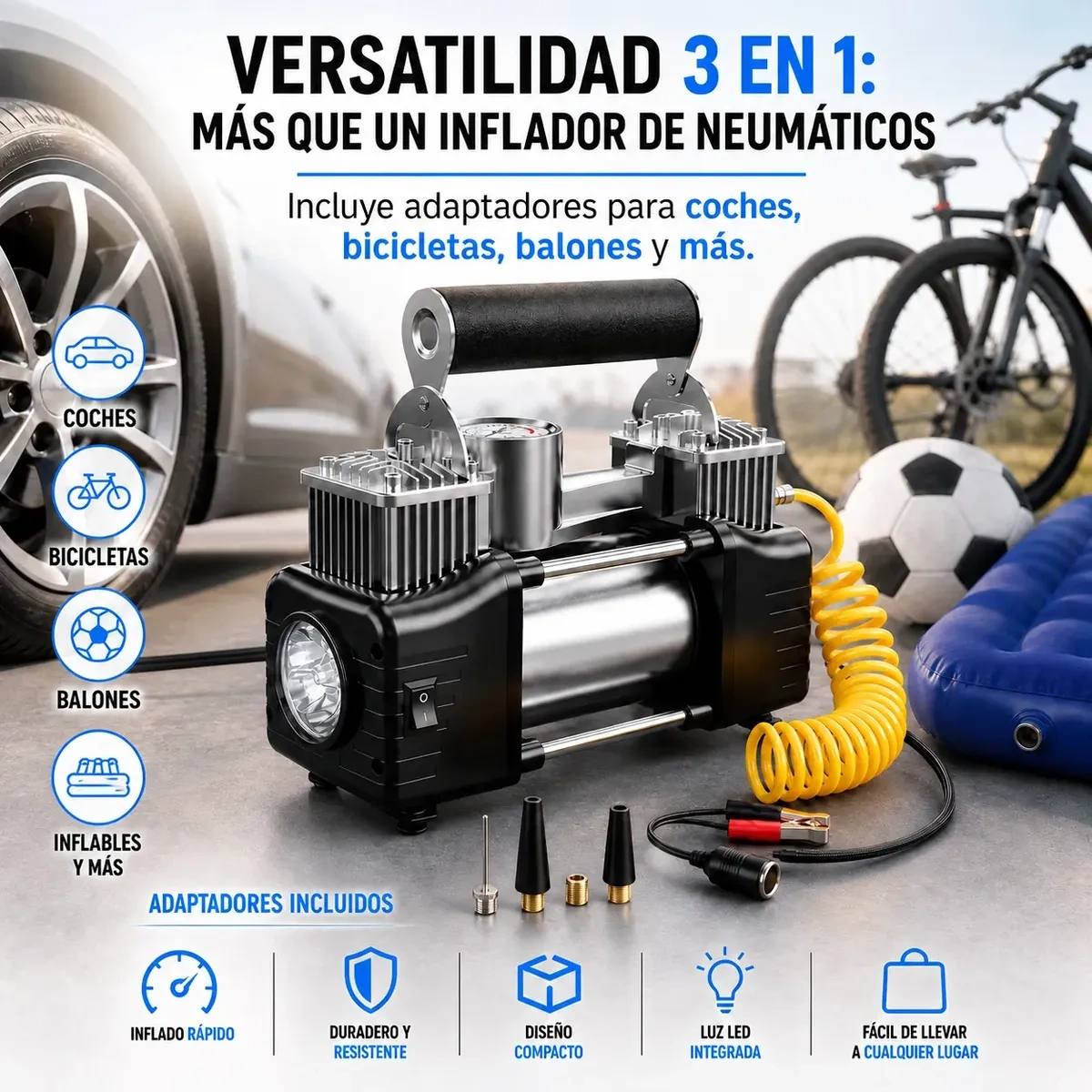 Mecanopro® Black Portable Compressor 45 L/min 350 Psi