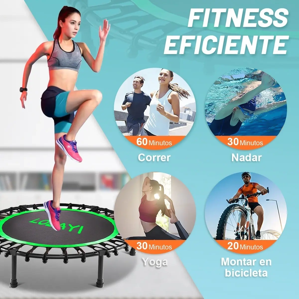 Trampoline Bounce Aerobic Exercise Fitness Gym100cm