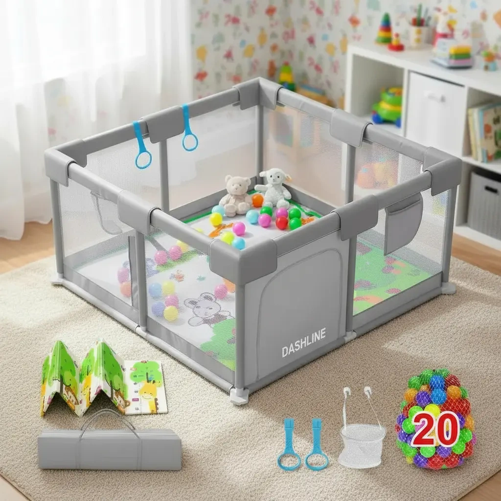 Baby Playpen 1.2m x 1.2m Playpen for Children Babies