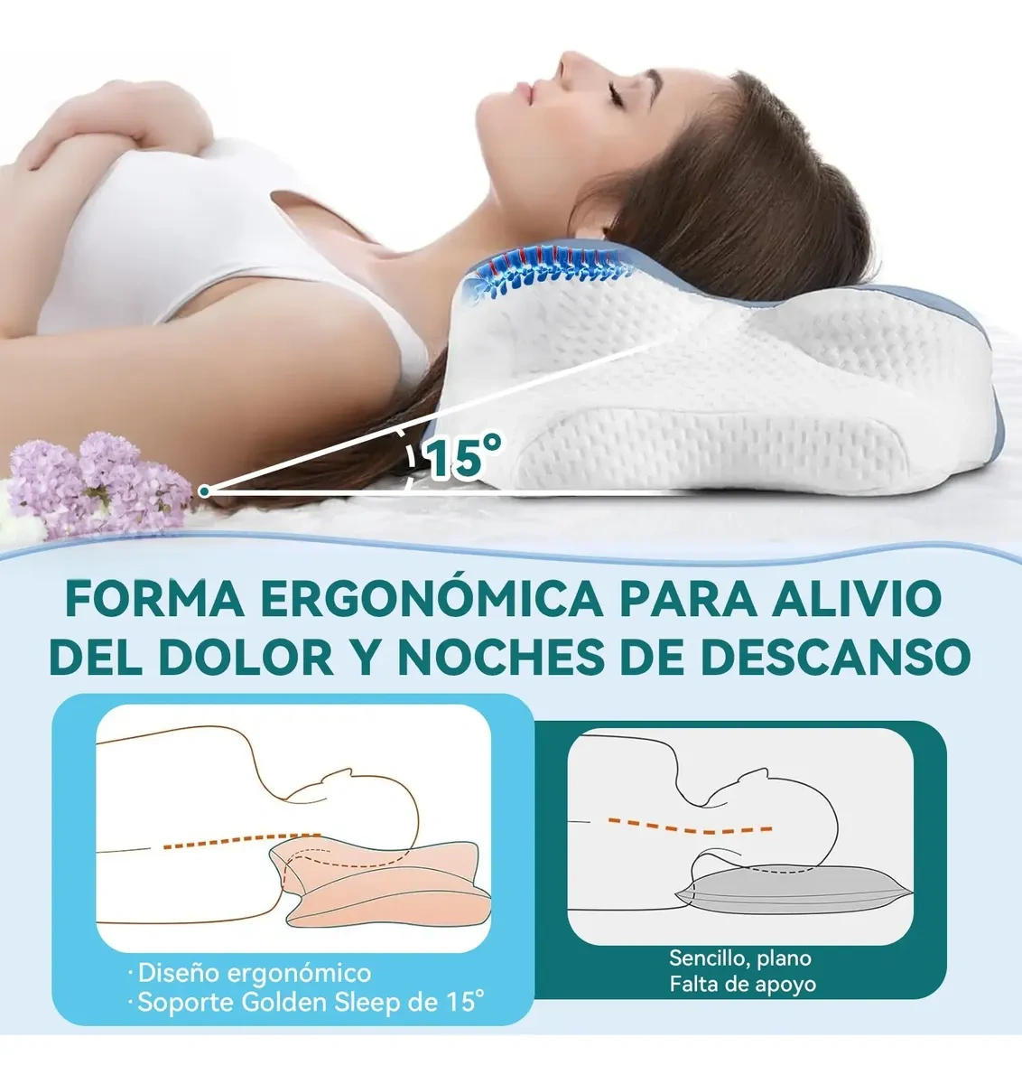 Memory Foam Orthopedic Ergonomic Cervical Comfort Pillow