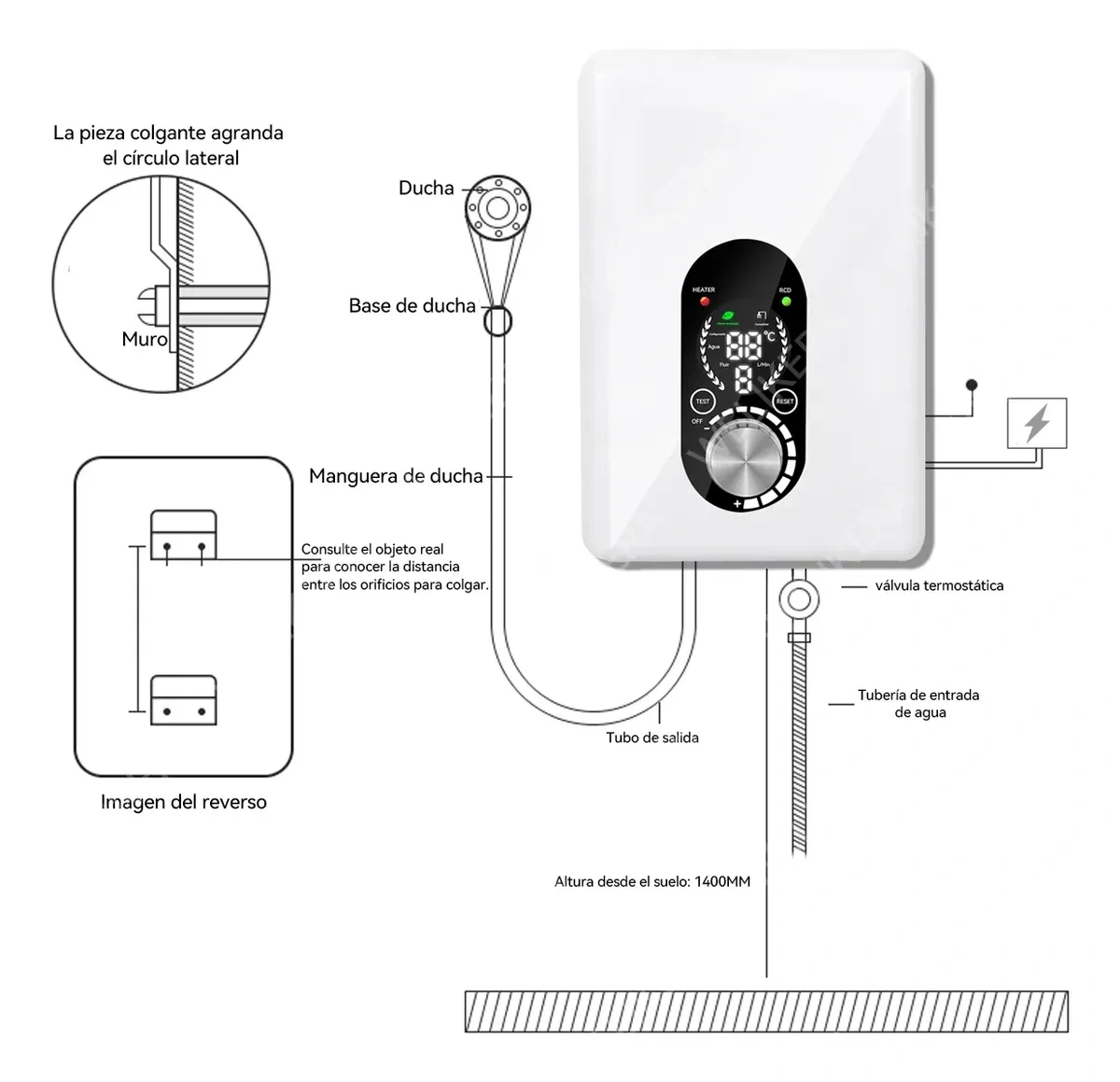 Welikera® Electric Instant Water Heater 3500w