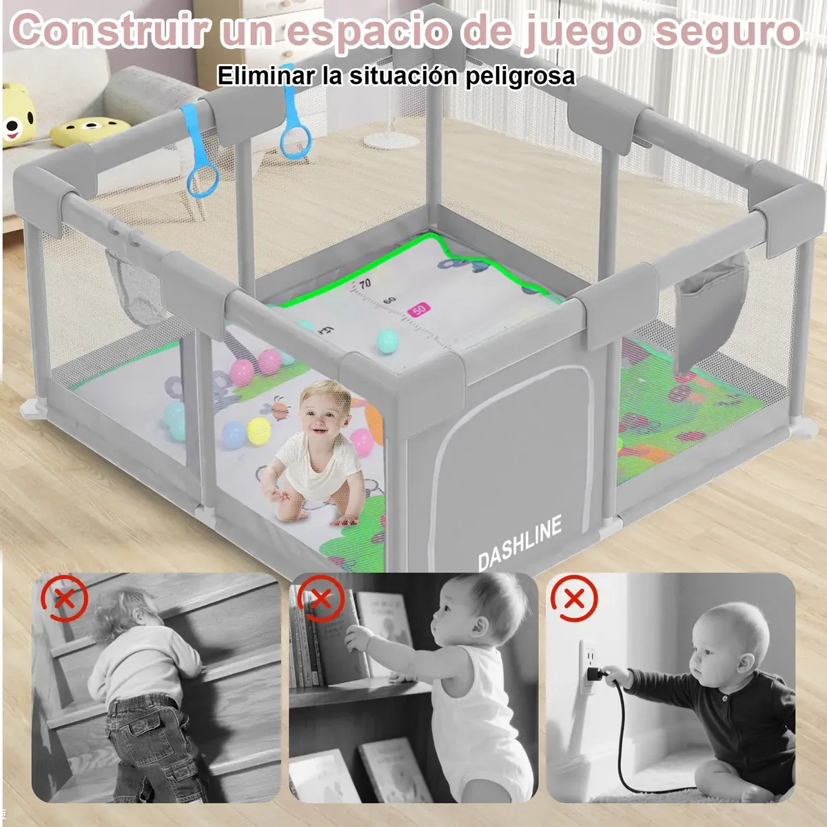 Baby Playpen 1.2m x 1.2m Playpen for Children Babies