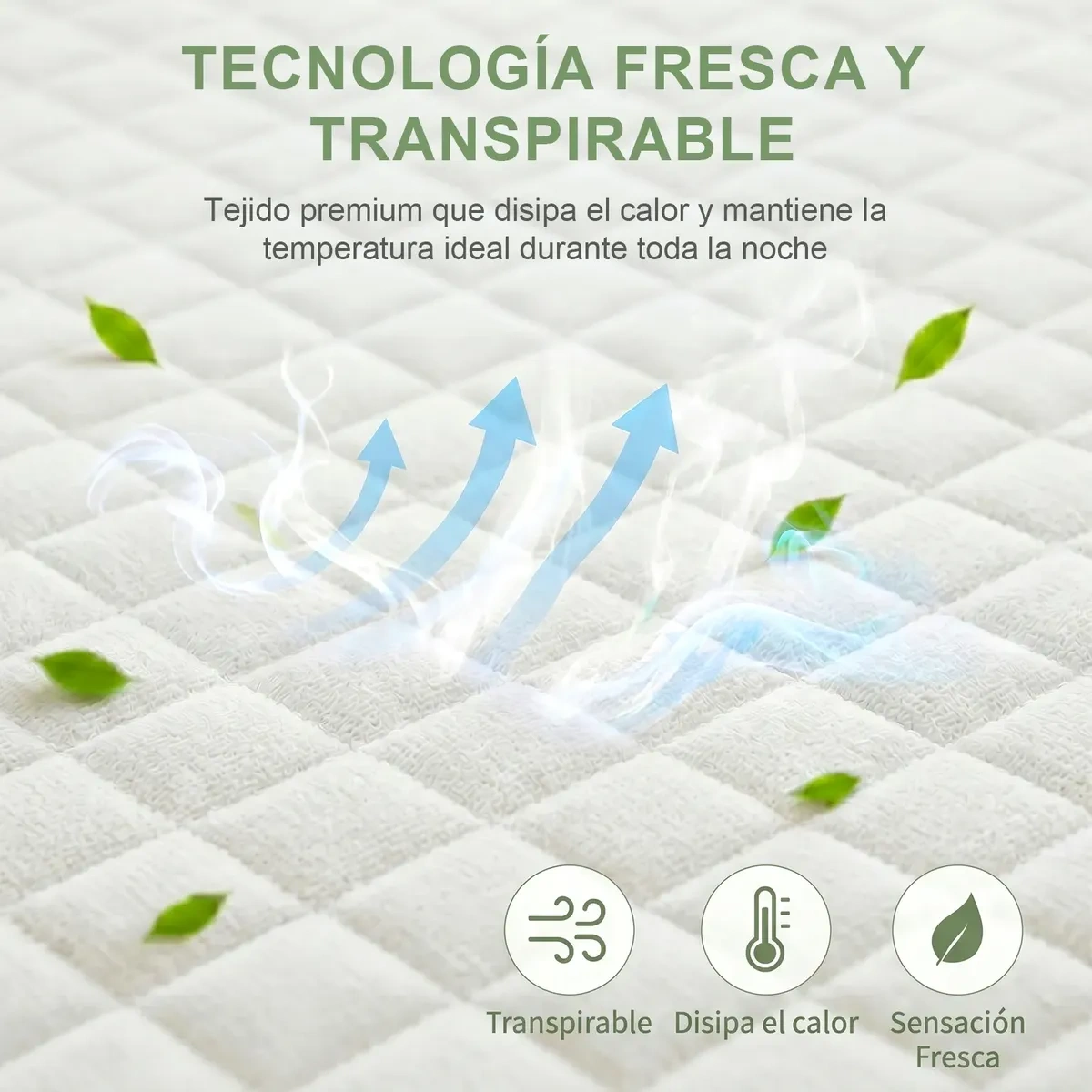 Safonus®King Size Mattress 190x200cm Memory Foam White Firm