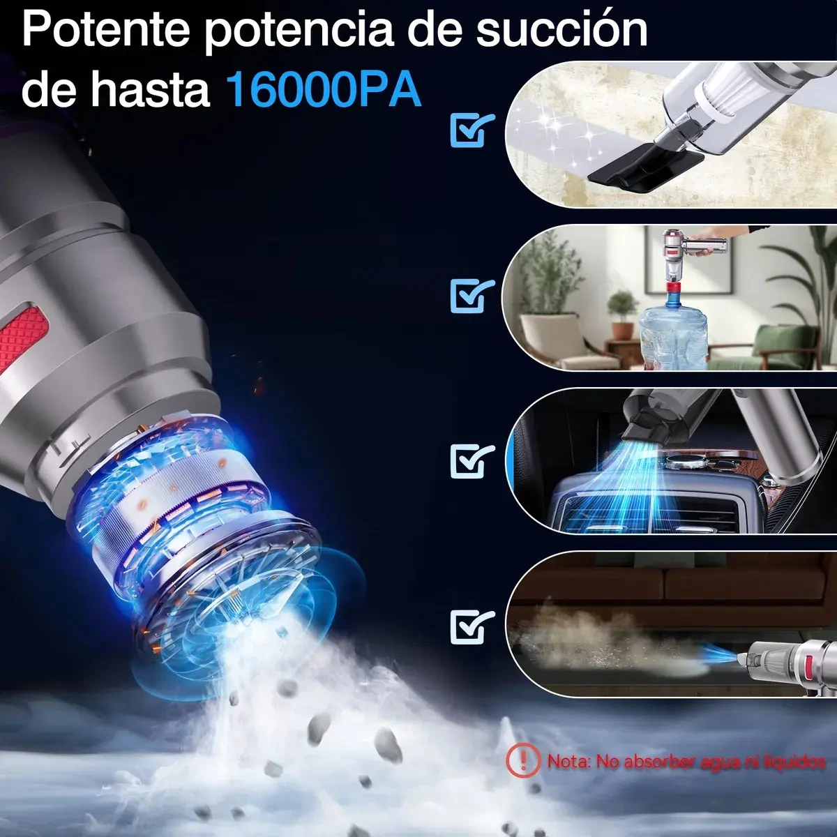 4in1 Portable Handheld Vacuum Cleaner for Home for Domestic
