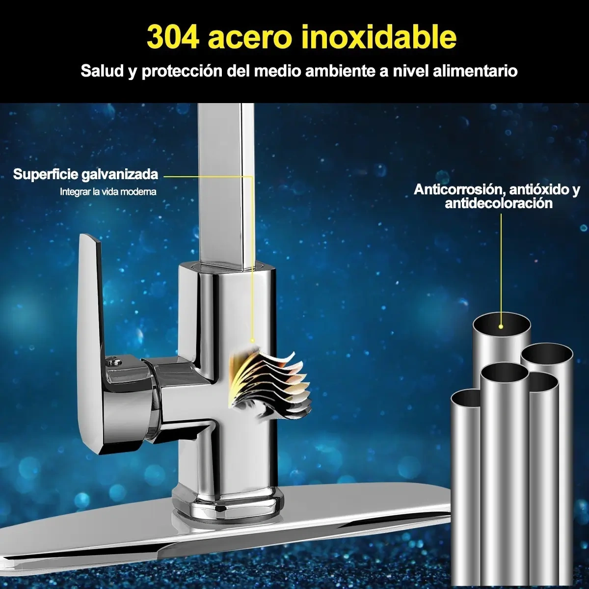 Sink Mixer Single Handle Kitchen Faucet With Cover