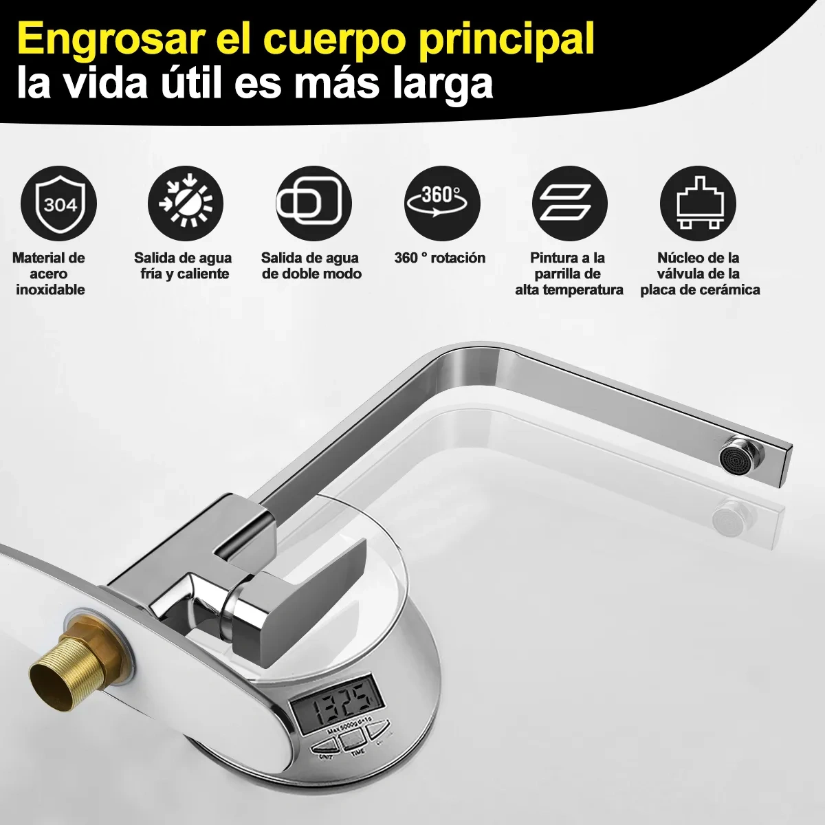 Single Handle Kitchen Faucet with Cover, Water Mixer