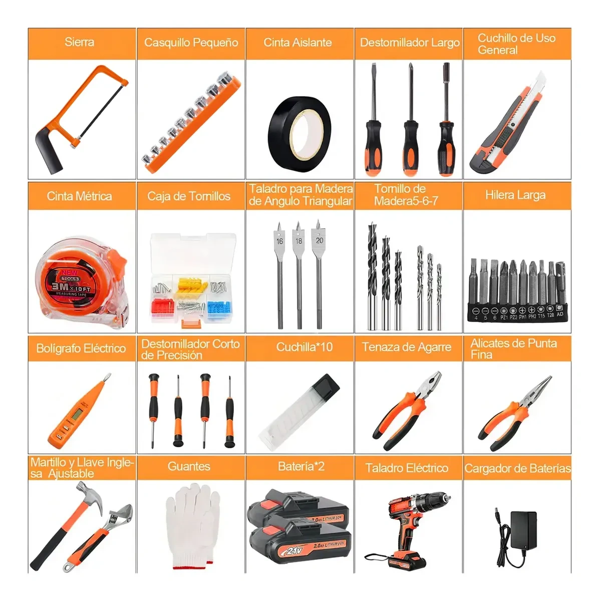 Mecanopro® 118 Pcs Cordless Tool Kit With Drill