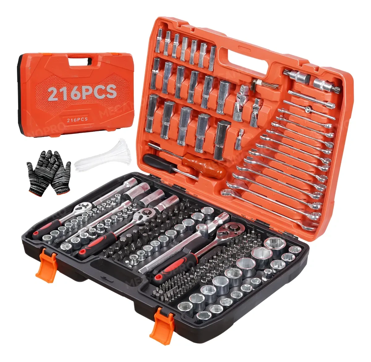 Mecanopro® Mechanical Repair Tool Kit Set 216 Pcs