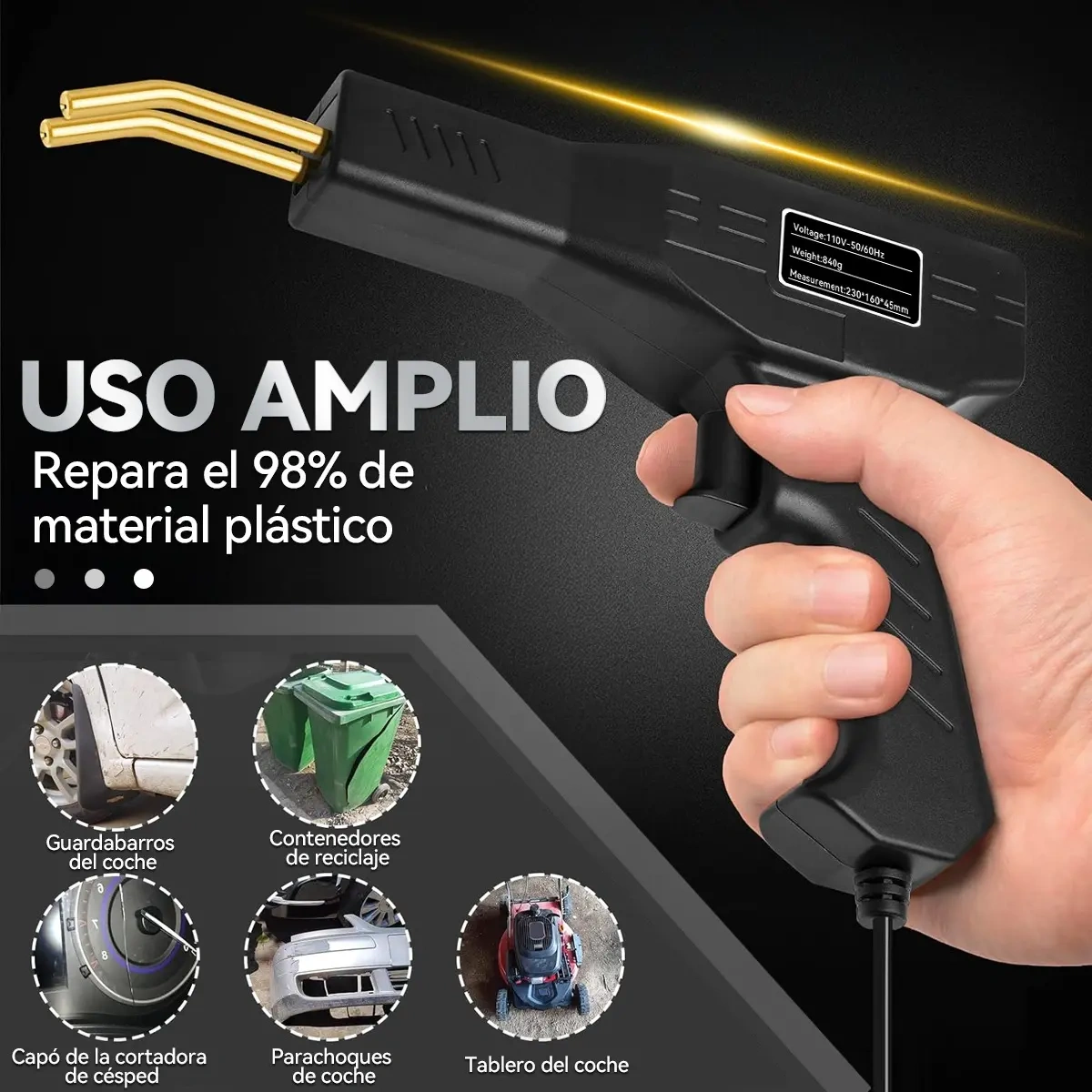 Plastic Repair Welder Kit with 1200 Staples