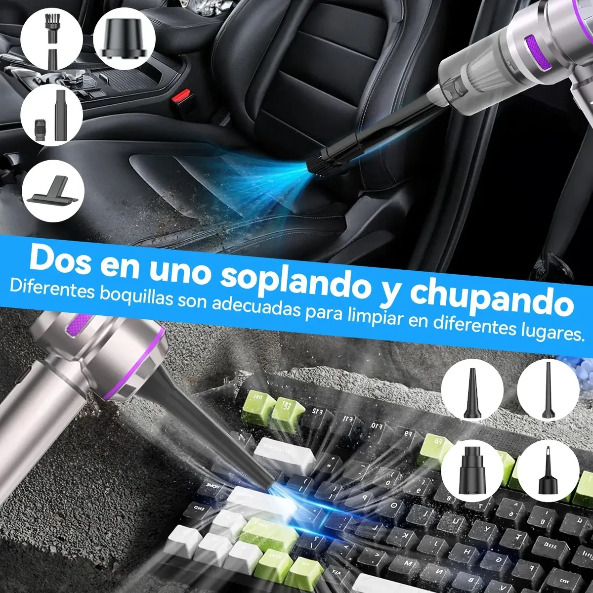 4in1 Wireless Portable Handheld Vacuum Cleaner for Car and Home