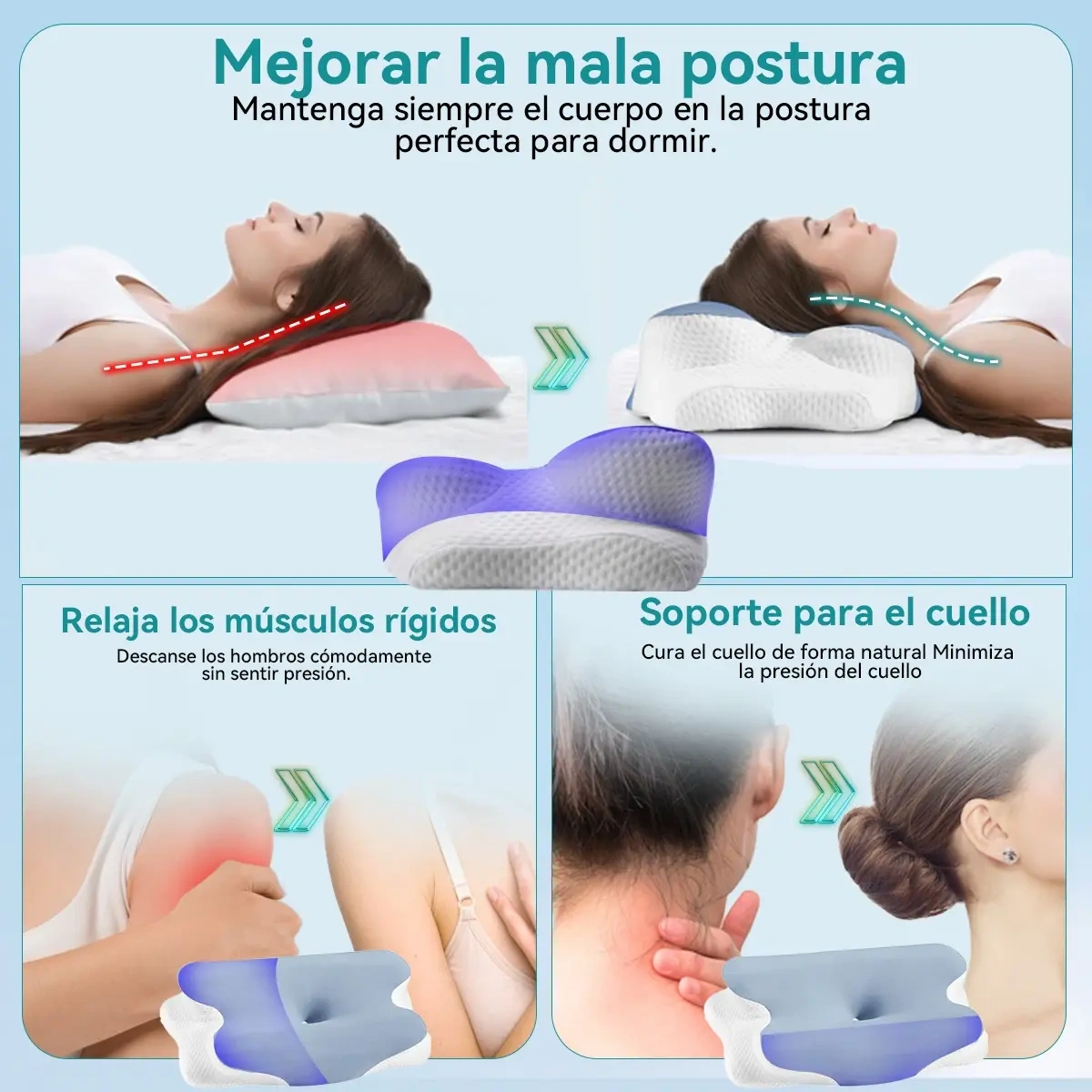 Memory Foam Orthopedic Ergonomic Cervical Comfort Pillow