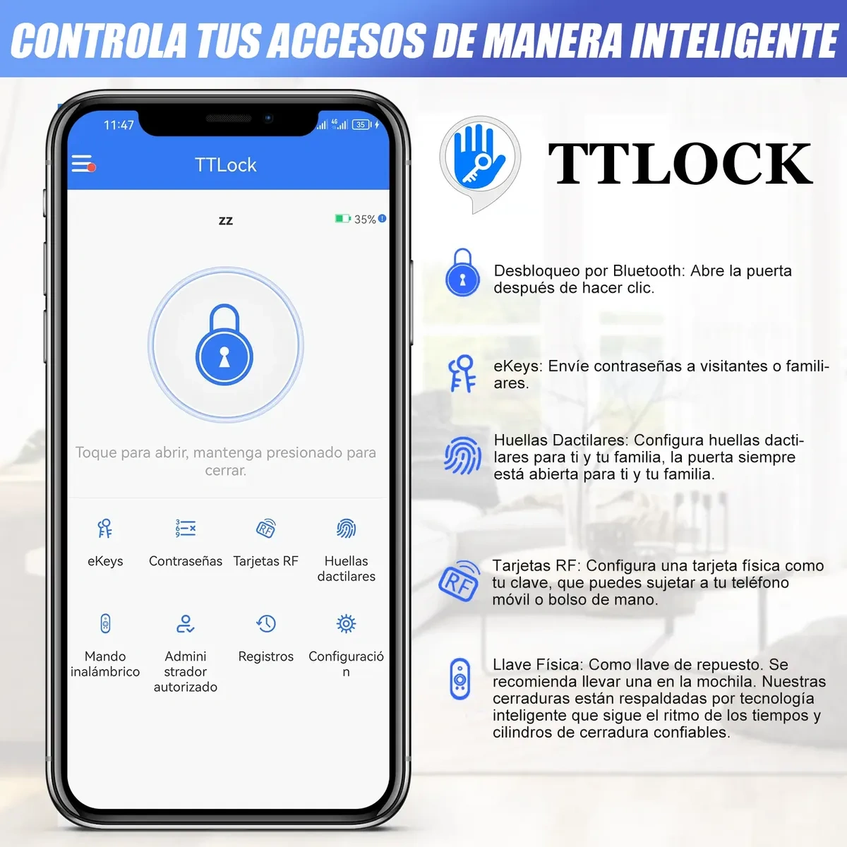 4in1 Smart Lock Fingerprint Lock