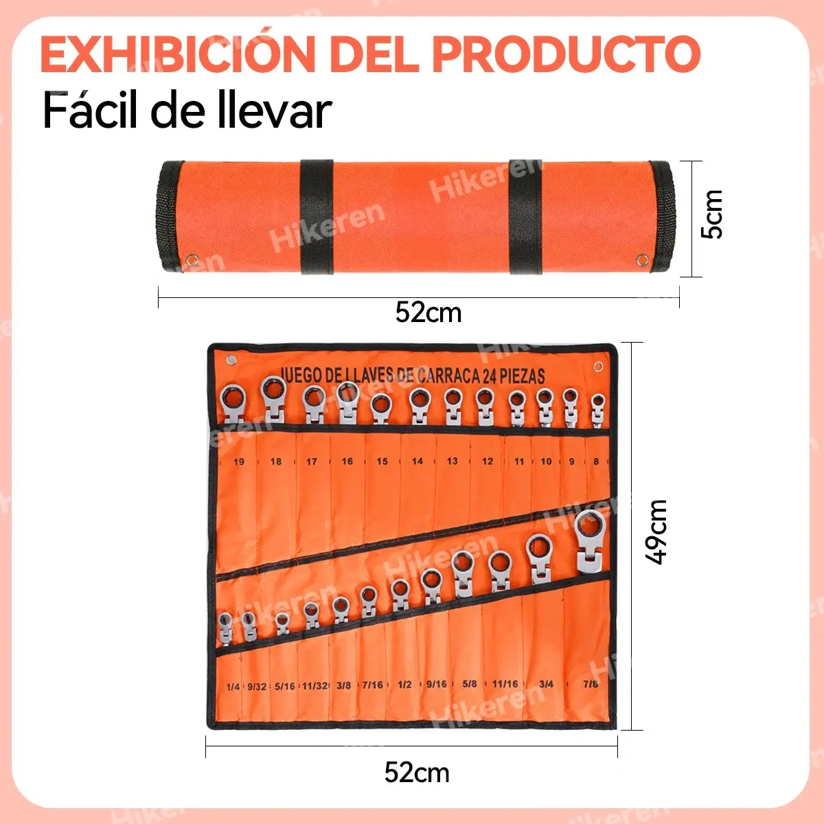 24 Piece Flexible Head Ratchet Wrench Set