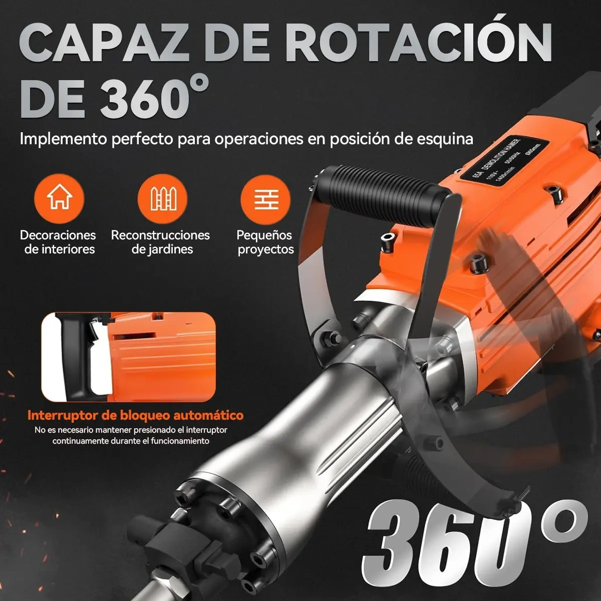 Mecanopro 4000w Concrete Demolition Hammer 16kg
