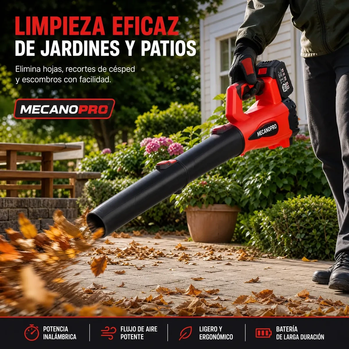 Mecanopro® Cordless Garden Blower Battery Included